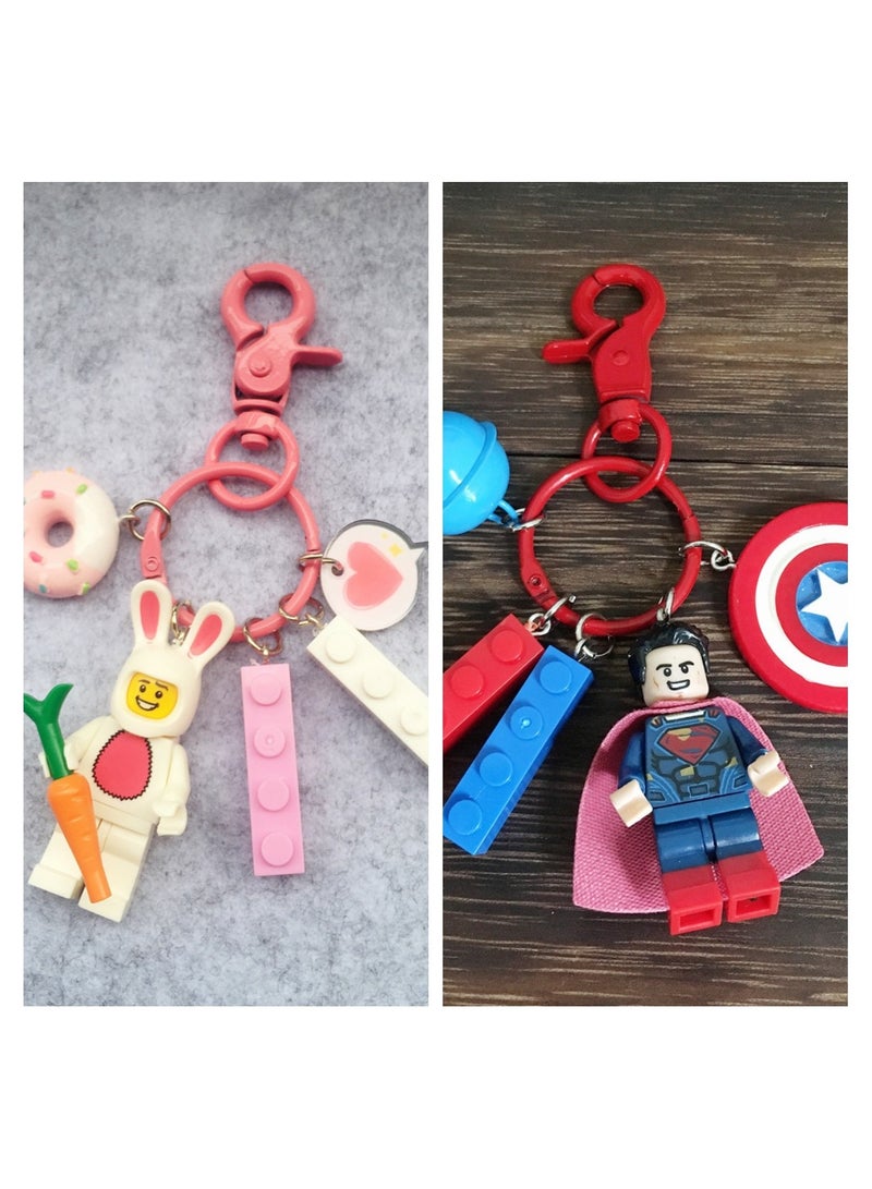 Shark figurine keychain pendant DIY keychain couple backpack pendant - Image 1