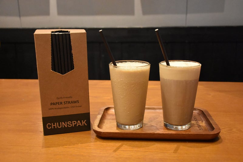 chunspak Black Paper Straws  Solid black/250 Bulk  Biodegradable Paper Drinking Straws for Cocktail  Drinks  Bars and Restaurant  7.75""x0.24"" - Image 3