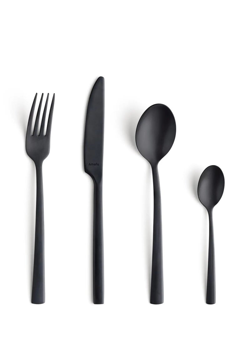 Amefa Manille PVD - 16 pcs Cutlery set black - Image 3