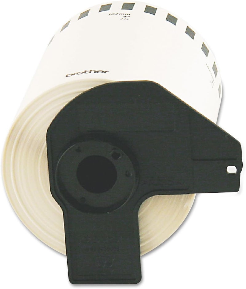 brother Genuine DK-2243 Continuous Length Black on White Paper Tape for QL Label Printers, 4" x 100' (101mm x 30.4M), 1 Roll per Box, DK2243 - Image 1