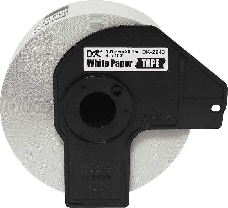 brother Genuine DK-2243 Continuous Length Black on White Paper Tape for QL Label Printers, 4" x 100' (101mm x 30.4M), 1 Roll per Box, DK2243 - Image 2