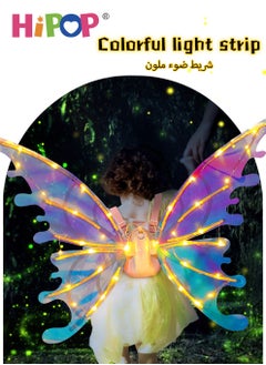 HIPOP Dress Costume for Girls,Electric Glowing Wings Universal Size,Cool Lighting Effects,Wings Can Flap,3-12 Age Children's Party Role Play Costume  - Image 4