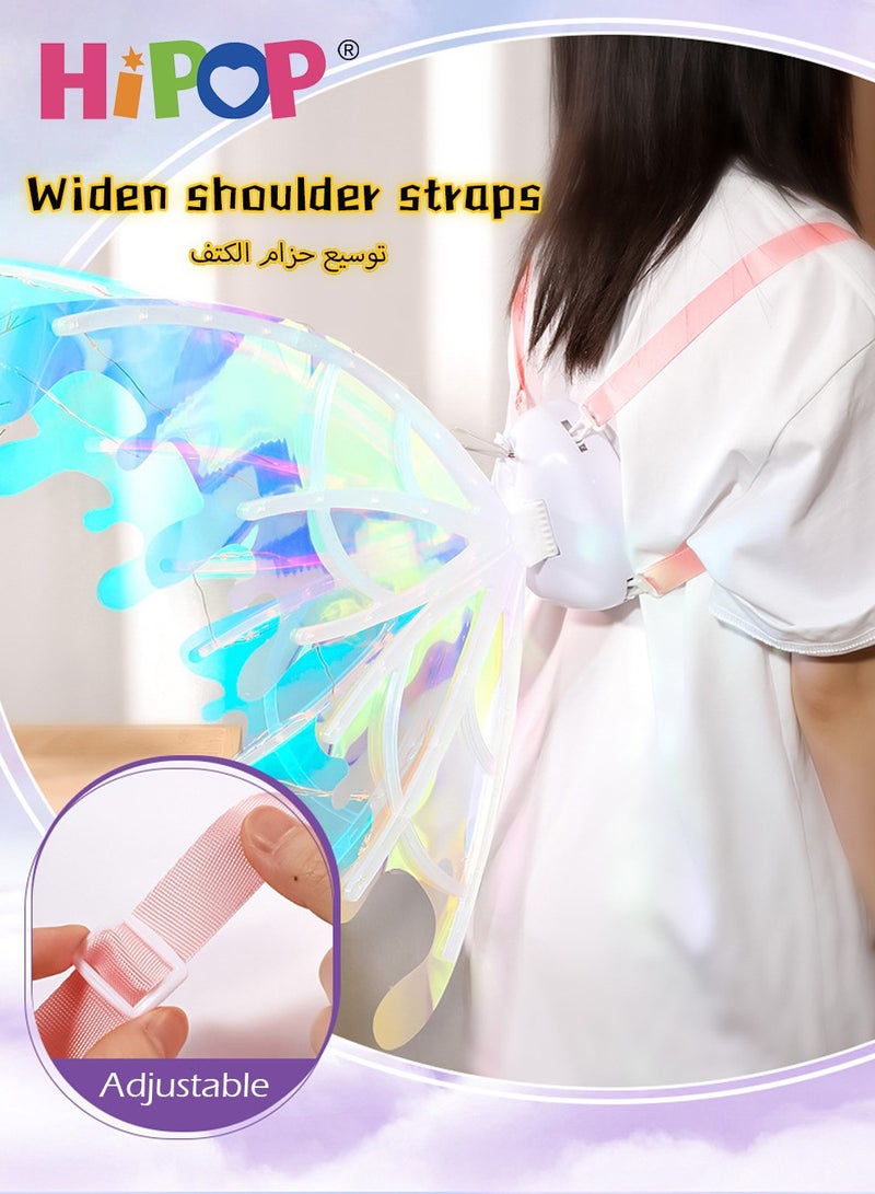 HIPOP Dress Costume for Girls,Electric Glowing Wings Universal Size,Cool Lighting Effects,Wings Can Flap,3-12 Age Children's Party Role Play Costume - Image 5