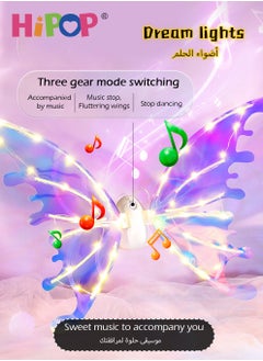 HIPOP Dress Costume for Girls,Electric Glowing Wings Universal Size,Cool Lighting Effects,Wings Can Flap,3-12 Age Children's Party Role Play Costume  - Image 3