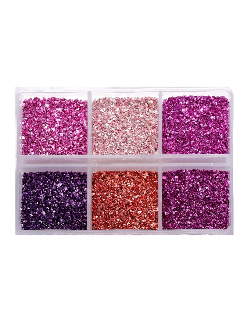 Generic DIY Resin Fill Colorful Glass Fragments Jewelry Making Set Pink gravel set 