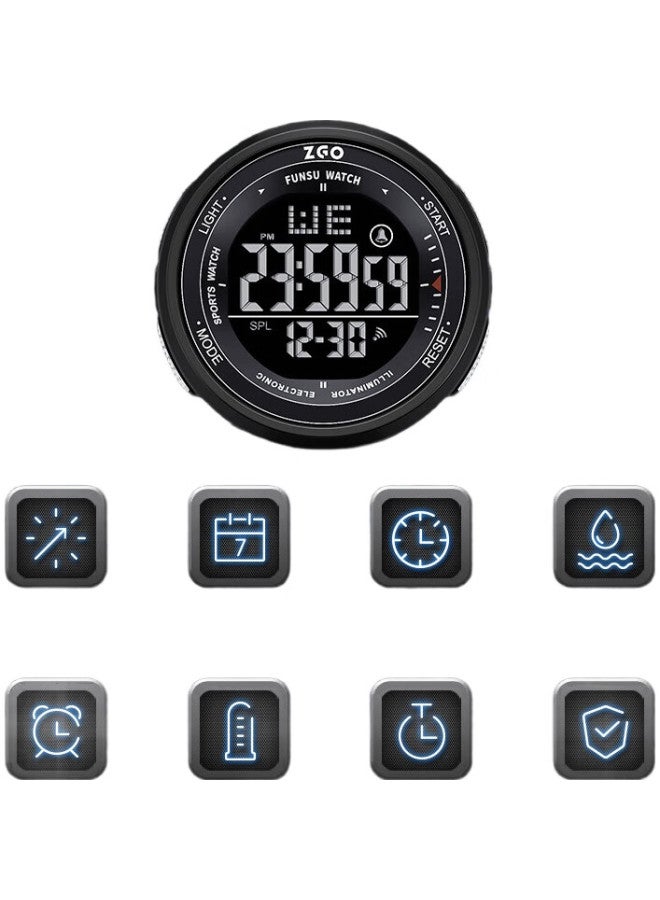 ZGO Student Watch For Boys And Girls, Sports Digital Watch For Middle And High School Students, Casual Wristwatch For Teenagers, 8560 Black - Image 2