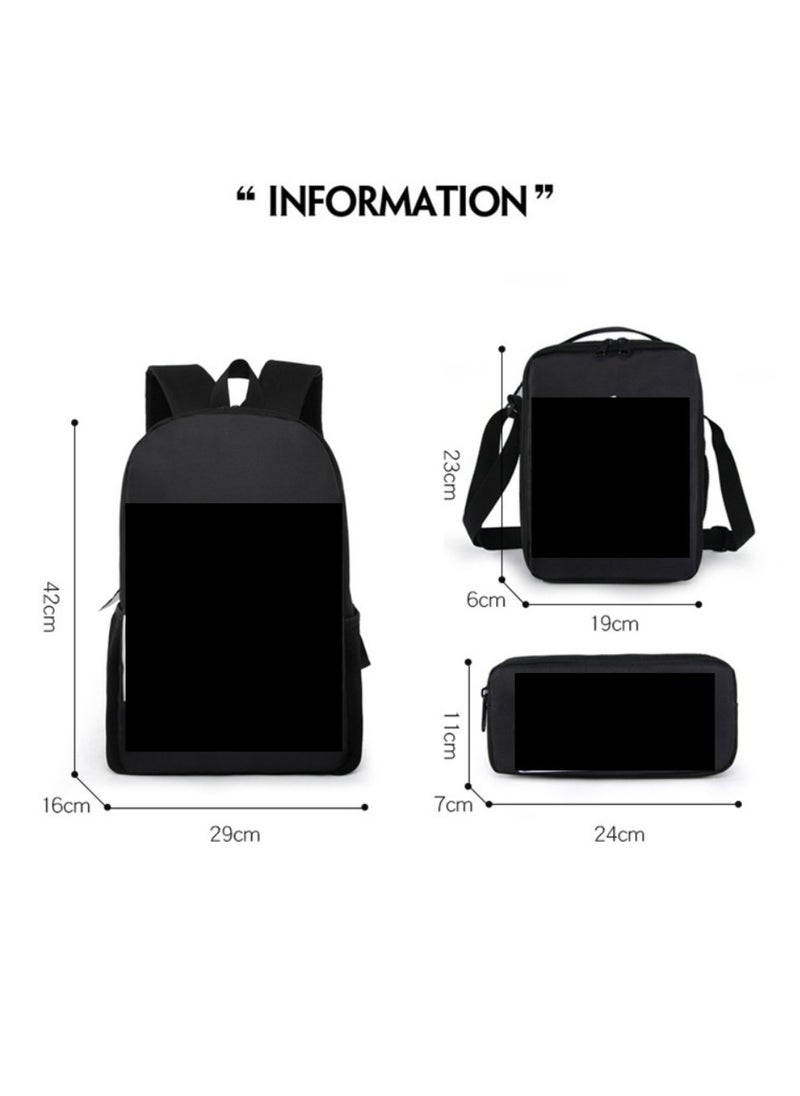 Generic - Cartoon anime backpack for primary and secondary school students, large capacity casual lightweight backpack, cartoon shoulder bag, pencil case, pencil case, and pencil case - Image 1
