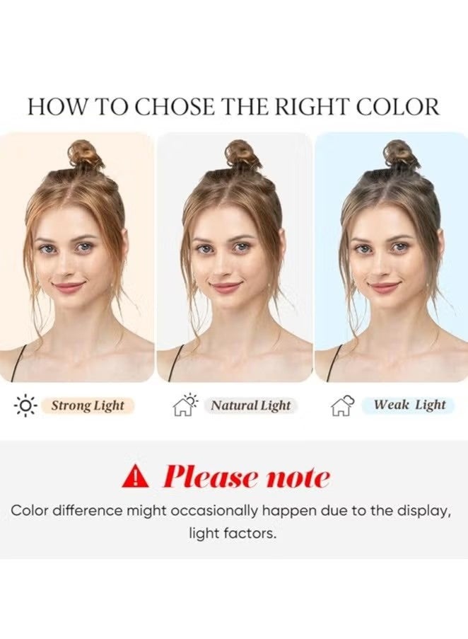 Large Messy Bun Hair Piece Wavy Curly Scrunchies Synthetic Chignon Ponytail Hair Extensions Thick Updo Hairpieces for Women (Wavy, Curly, Dark Brown) - Image 4