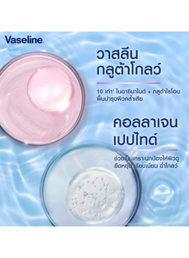 فازلين غسول الجسم سموز جلو غلوتا جلو 10 إكس نياكيناميد لتفتيح البشرة وترطيبها جل استحمام برائحة الفواكه المنعشة 425 مل - Image 2