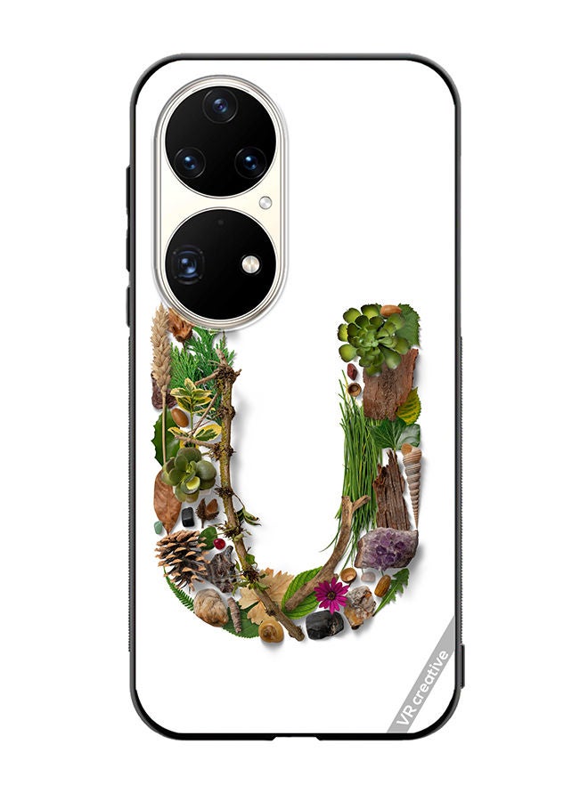 VR CREATIVE Protective Case Cover For Huawei P50 Pro Alphabet U Design Multicolour - Image 1