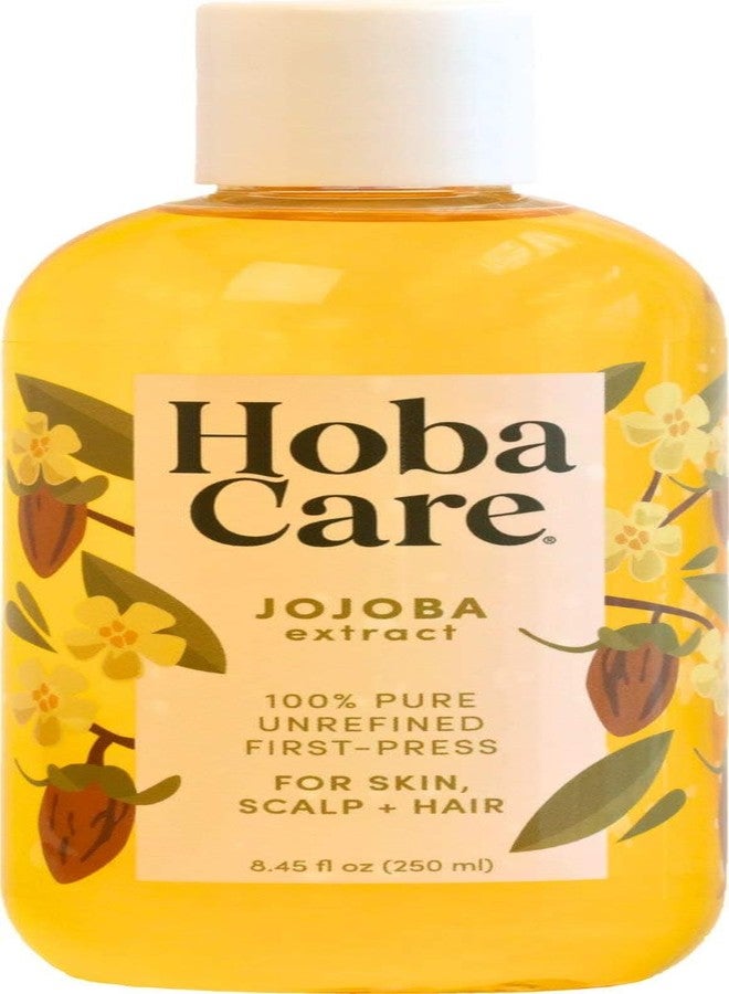 HobaCare 100% Pure, Unrefined Jojoba Oil for Skin & Nails - Moisturizing Body Oil & Face Moisturizer for Dry Skin - Natural Treatment for Hair & Beard Care (8.45 fl oz) - Image 1