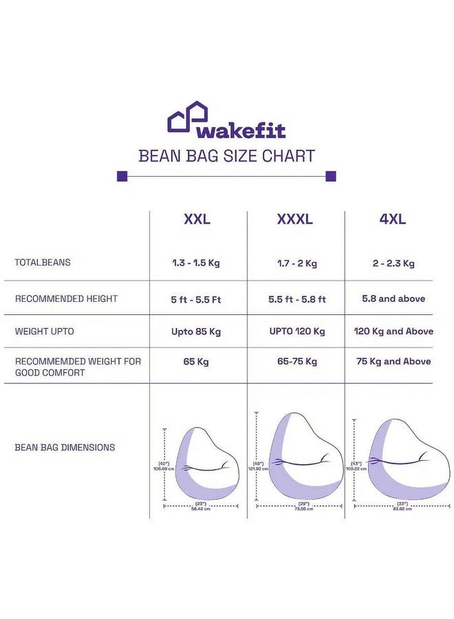 Wakefit Wakefit Bean Bag Cover 4XL | 3 Months Warranty | Leatherette Bean Bag Without Beans | Brown  - Image 4