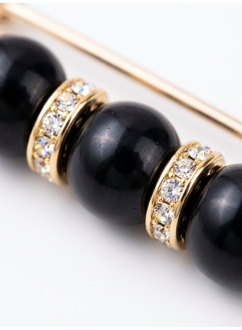 Multi-functional Pearl & Rhinestone Safety Pin Brooch, 5.5cm Waist Adjuster for Jeans & Dresses - Image 4