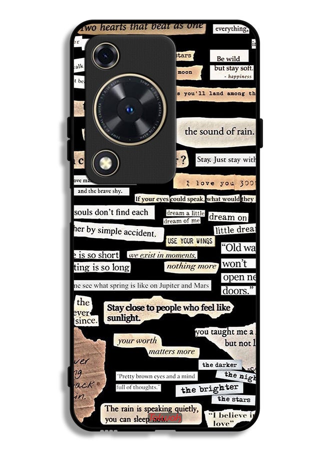Tolwak Huawei Nova Y63 Protective Case Cover Quotes Stickers