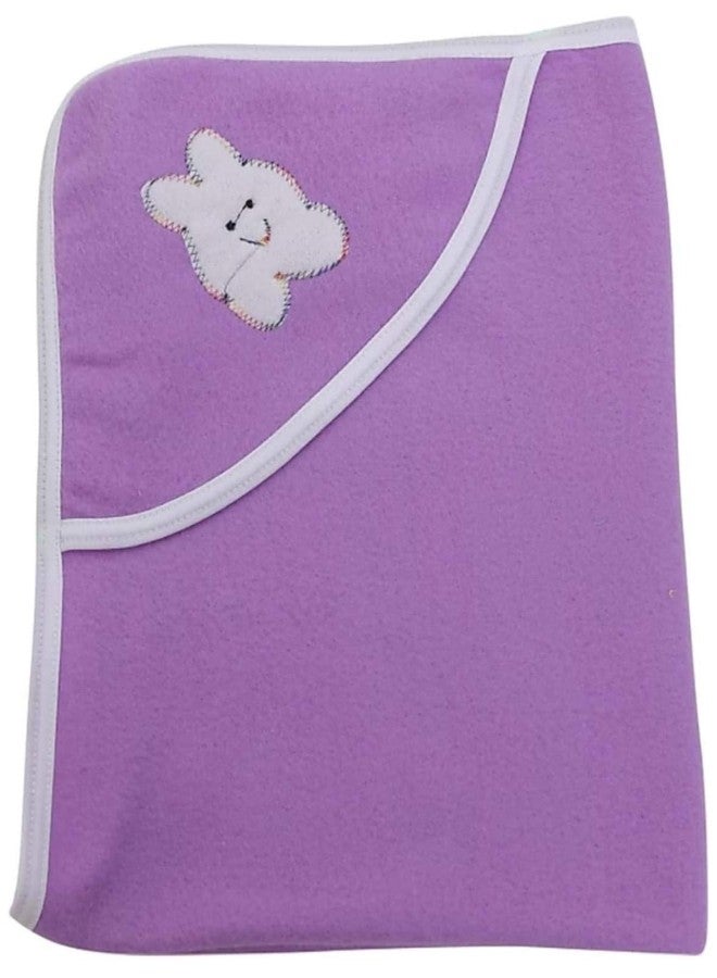 First Kick Baby Blankets New Born Pack of Hooded Wrappers Cum Wrap Towel Pack of 3 (Fleece & Polyester, skin friendly, Pink, Blue, Purple) - Image 4