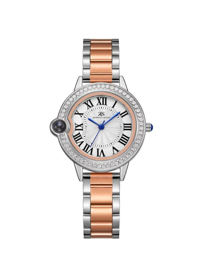 KENNETH SCOTT Women's Stainless Steel Analog Watch K22530-KBKW - 34 mm