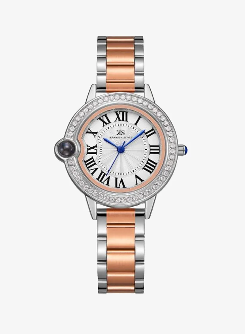 Kenneth Scott Women's Stainless Steel Analog Watch K22530-KBKW - 34 mm