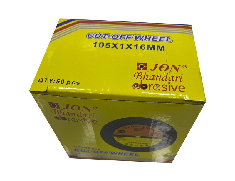 Jon Bhandari Tools 4 inch Premium Abrasive Cut Off Wheel – Set of 50 Metal Cutting Discs (105x1x16mm) for Iron, Steel & Other Metals – High performance, Durable, Heat Resistant, Low Vibration - Image 4