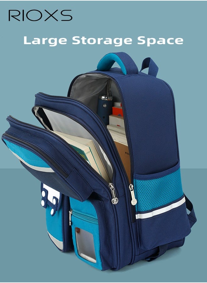 RIOXS Kids Rolling Backpacks, Primary Middle School Bag Rolling Backpack, Fashion Printed Trolley School Bags, Large Capacity Wheeled Kids Luggage Bag, Elementary Boys Schoolbag, Waterproof and Wear-resistant  - Image 4