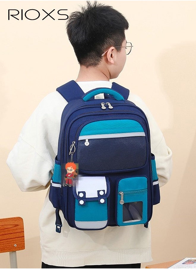 RIOXS Kids Rolling Backpacks, Primary Middle School Bag Rolling Backpack, Fashion Printed Trolley School Bags, Large Capacity Wheeled Kids Luggage Bag, Elementary Boys Schoolbag, Waterproof and Wear-resistant  - Image 5