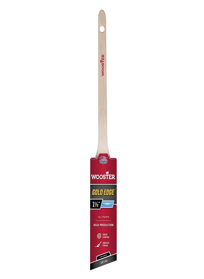 Wooster 5234-1 1/2 Series 5234 1-1/2" Edge Thin Angle Brush, 1 1/2 Inch, Gold,White - Image 2
