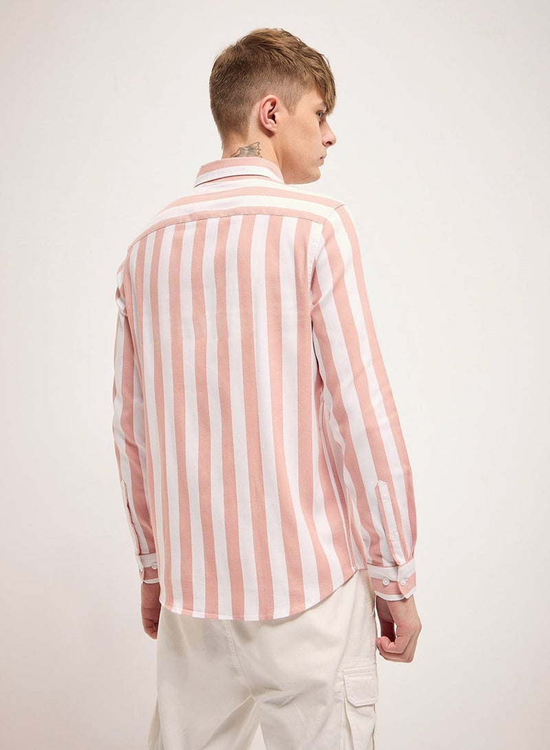 THE BEAR HOUSE Cotton Blend Shirt for Men | Slim Fit, Long Sleeve, Casual or Formal Button-Down | Soft, Breathable Fabric for Work, Everyday, & All-Season Wear in Stylish - Image 2