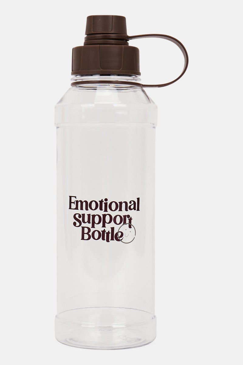 Muy Mucho Plastic Emotional Support Water Bottle, Transparent - Image 1
