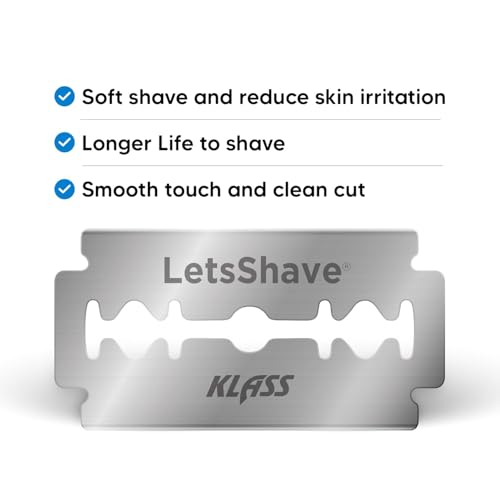 LetsShave Advanced Double Edge Razor Blades – Pack of 50 | Stainless Steel Blades for Signature Razor & All DE Safety Razors | Sharp, Smooth & Safe Shave - Image 3