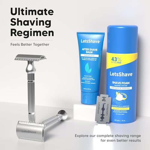 LetsShave Advanced Double Edge Razor Blades – Pack of 50 | Stainless Steel Blades for Signature Razor & All DE Safety Razors | Sharp, Smooth & Safe Shave - Image 5