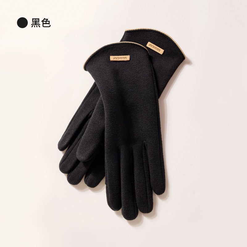 Winter Wool Gloves for Women TouchscreenDaiyue Black (de velvet) DY43 Daiyue Black (de velvet) DY43