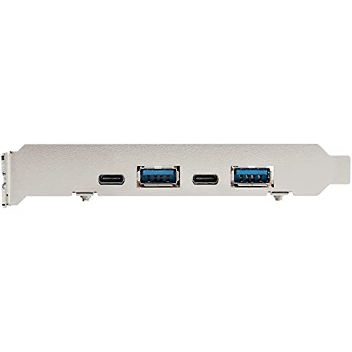 StarTech.com 4-Port USB PCIe Card - 10Gbps USB PCI Express Expansion Card w/ 2 Controllers - 2X USB-C & 2X USB-A Ports (USB 3.2/3.1 Gen 2) - USB/USB-C PCI-e Card - Full Profile (PEXUSB312A2C2V) - Image 3