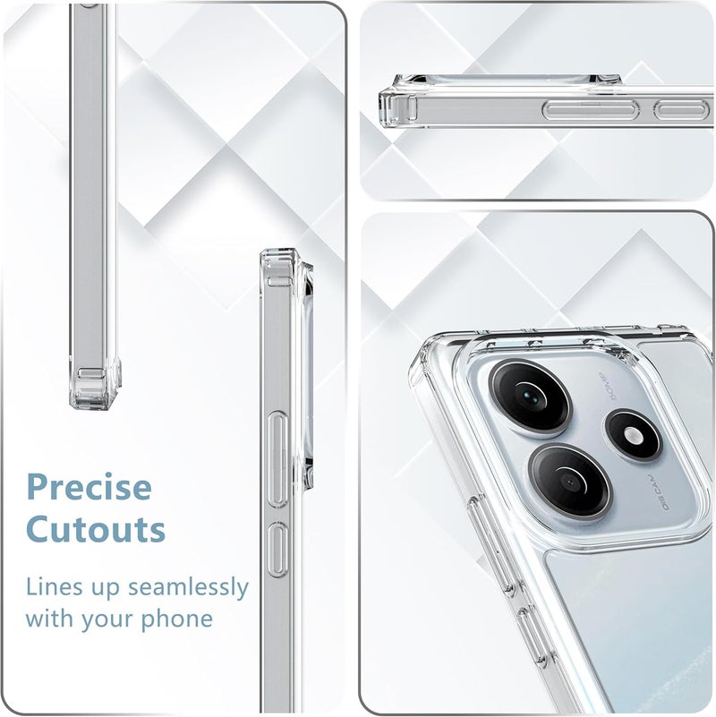 Nishtech غطاء خلفي شفاف هجين ناعم رفيع مضاد للغبار لجهاز Redmi Note 14 5G مع حماية الكاميرا - Image 5