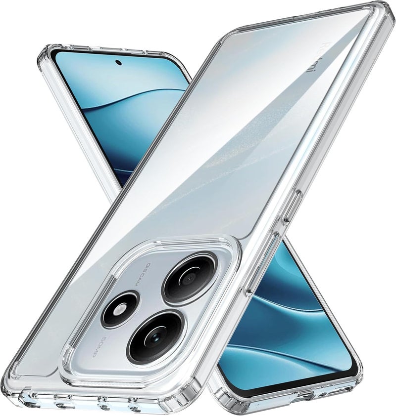 Nishtech غطاء خلفي شفاف هجين ناعم رفيع مضاد للغبار لجهاز Redmi Note 14 5G مع حماية الكاميرا - Image 1