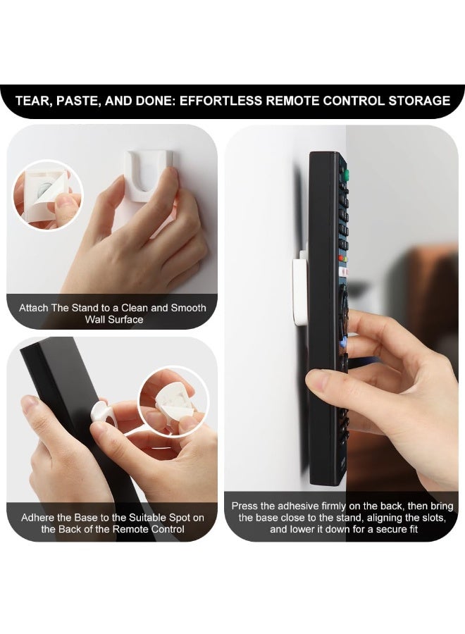 4 PCS Magnetic Remote Control Holder Wall Mount, Innovative Slot Design for Effortless Organization of Home, Office, and School Supplies - Organize and Fix Remotes with Ease - Image 4