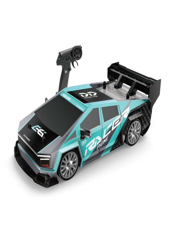2.4GHz Remote Control Drift Car 1:24 10-15KM/H High Speed Drift Remote-controlled 4WD Vehicle with With Front Lights, Bottom Lights, Tail Wing Lights/ Replaceable Wheels - Image 1