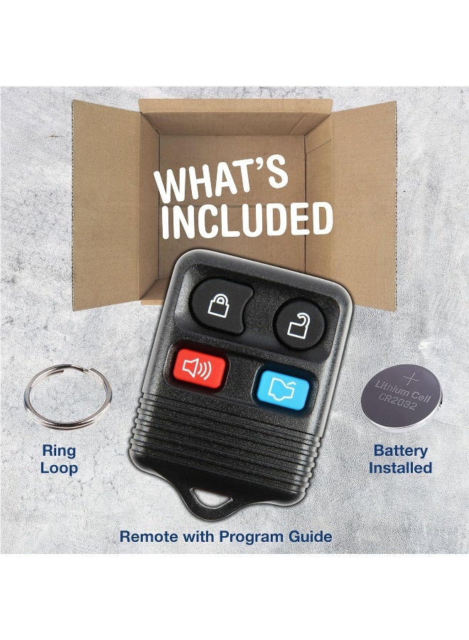 KeylessOption Replacement Keyless Entry Remote Control Car Key Fob - Black - Image 2