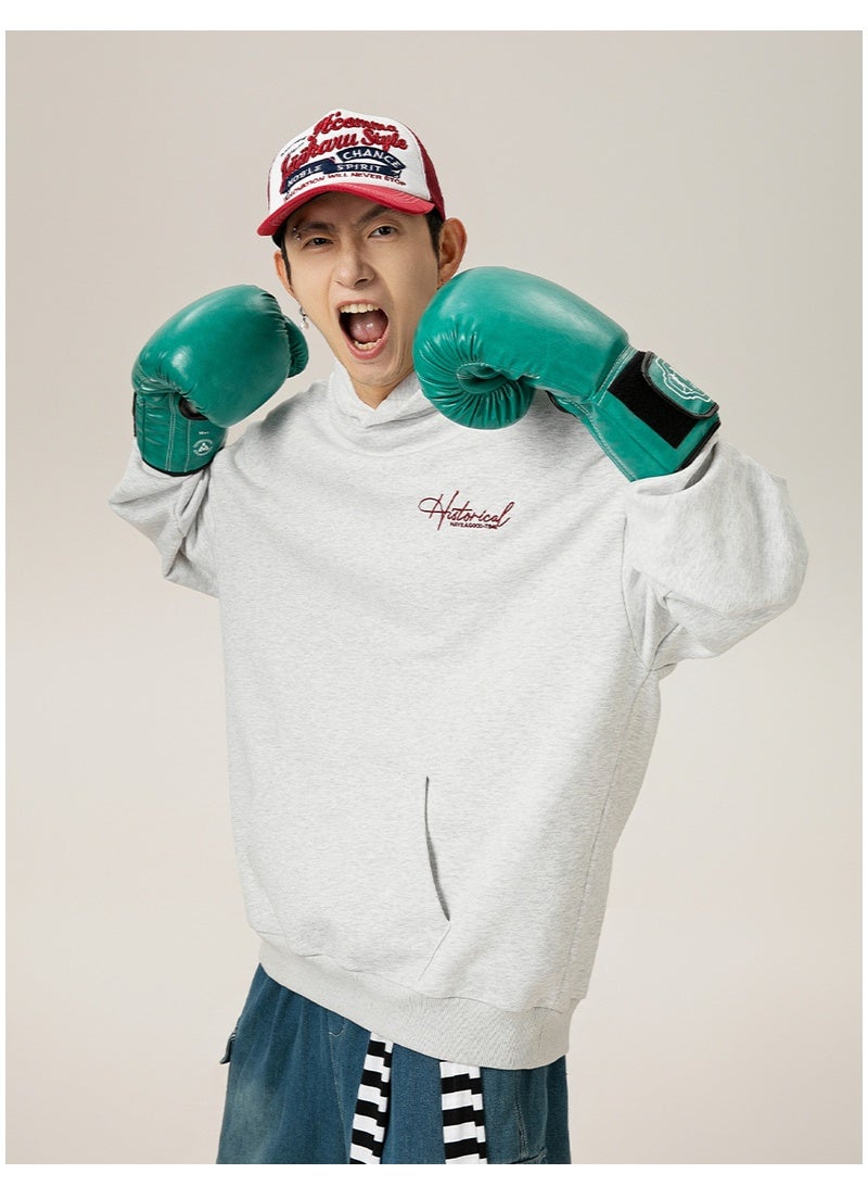 NIBEMINENT Hooded Sweatshirt Baggy Pullover Fashion Streetwear Casual Comfortable Top - Image 2