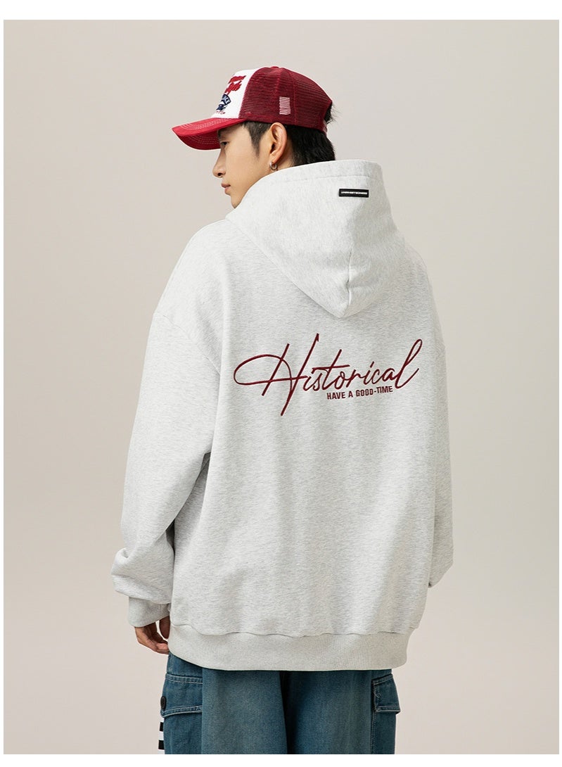 NIBEMINENT Hooded Sweatshirt Baggy Pullover Fashion Streetwear Casual Comfortable Top - Image 3