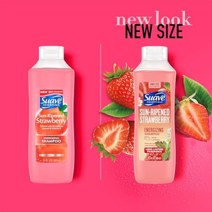 Suave ESSENTIALS SUN RIPENED STRAWBERRY SHAMPOO 12 OZ - PACK OF 2 - Image 2