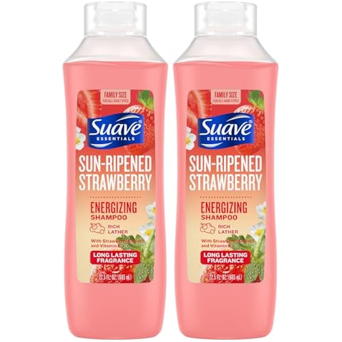 Suave ESSENTIALS SUN RIPENED STRAWBERRY SHAMPOO 12 OZ - PACK OF 2 - Image 1