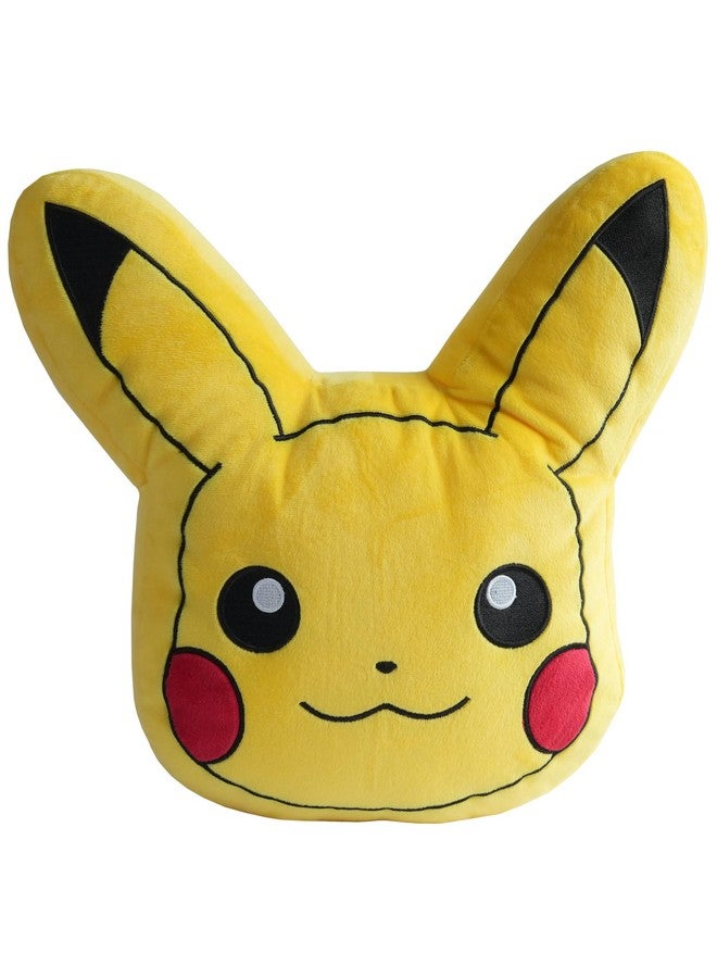 Mirada Mirada Yellow Pokemon Pika - chu Face Soft Toy - Officially Licensed - Soft & Comfortable Plush Pillow - Great for Fans & Kids - 35cm  - Image 1