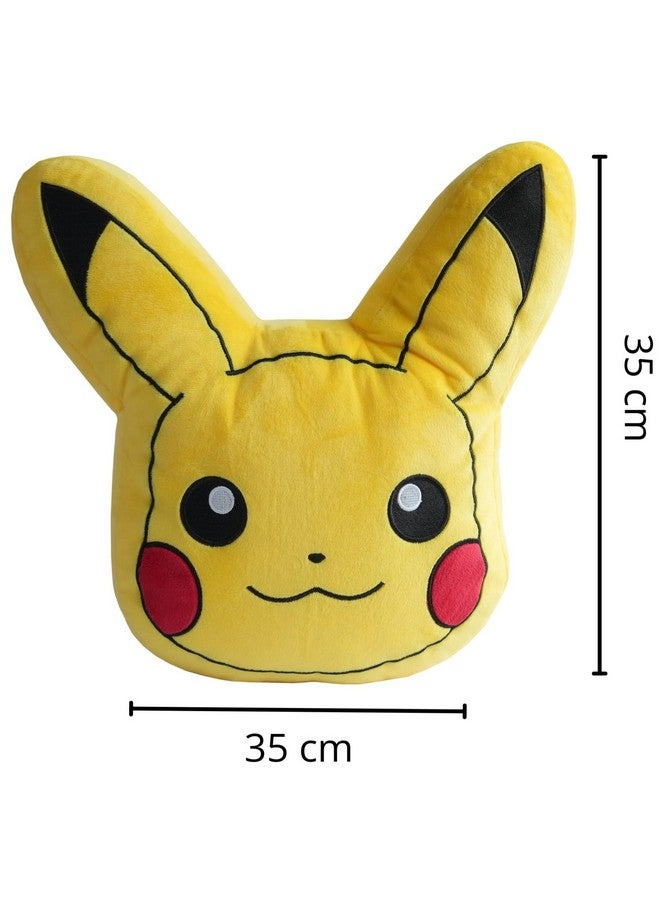 Mirada Mirada Yellow Pokemon Pika - chu Face Soft Toy - Officially Licensed - Soft & Comfortable Plush Pillow - Great for Fans & Kids - 35cm  - Image 2