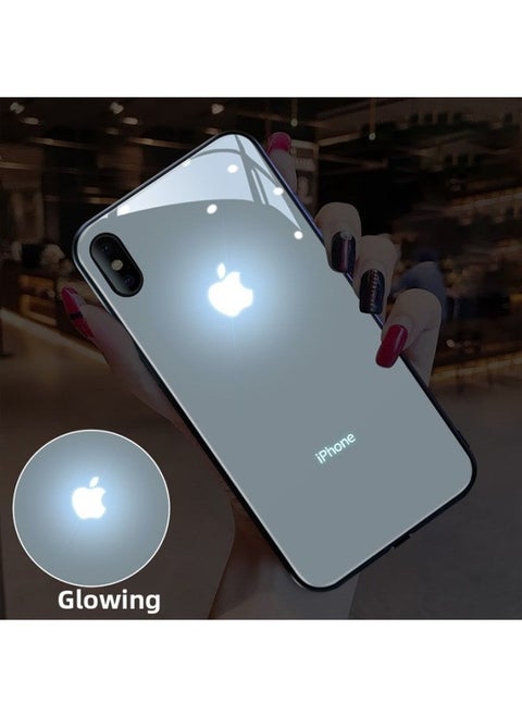 Mobile Phone Case For Iphone 14 For Iphone 11Pro Flash 13Mini Luminous X Internet Celebrity 12 Mobile Phone Case-Color:Grandma Gray Has Letters [voice-activated Color Light]]-Applicable Model:For Iphone 11pro(5.8-inch Three-shot)