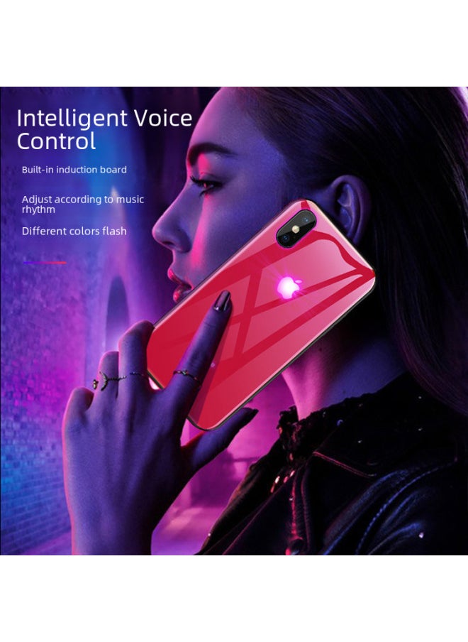 Generic - Mobile Phone Case For Iphone 14 For Iphone 11Pro Flash 13Mini Luminous X Internet Celebrity 12 Mobile Phone Case-Color:Grandma Gray Has Letters [voice-activated Color Light]]-Applicable Model:For Iphone 11pro(5.8-inch Three-shot) - Image 1