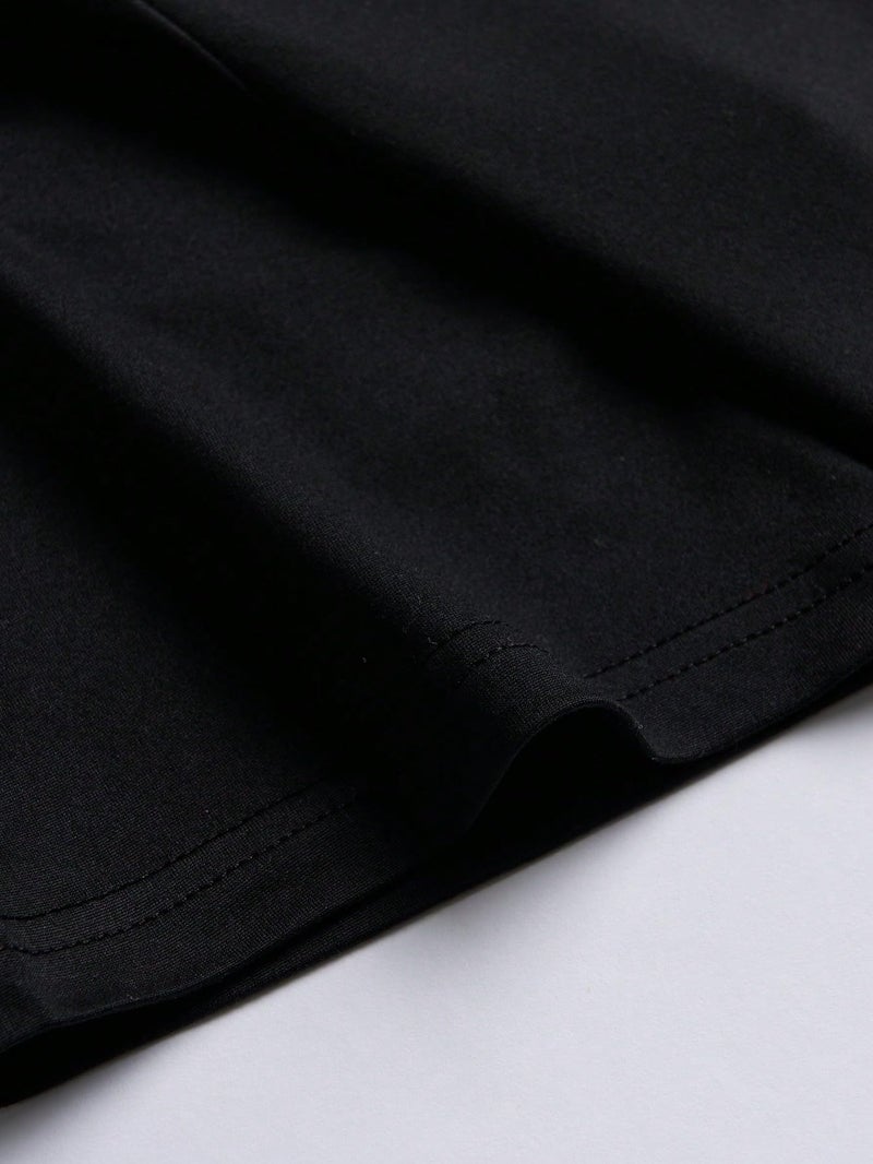 Floerns Men's Cross Print Short Sleeve T Shirt Crewneck Tee Shirts Black Dull XX-Large - Image 4