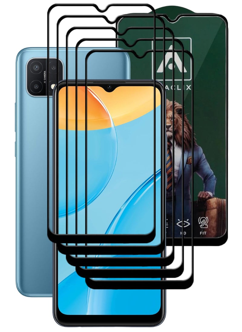 ACLIX 5 Pieces Antistatic ESD Dustproof Premium Quality High Definition Tempered Glass Screen Protector Designed For Oppo A15 - Image 1