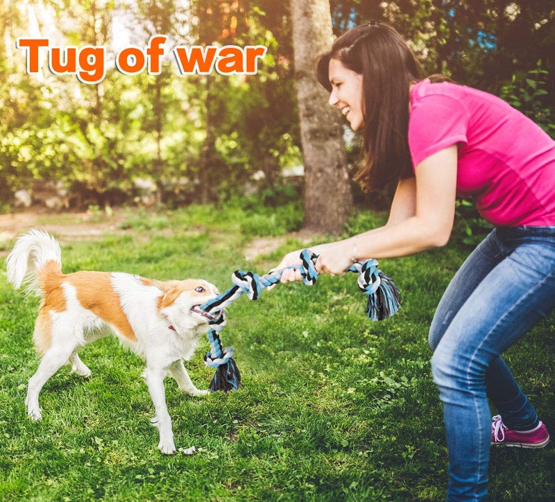 Bmag Dog Rope Toys for Aggressive Chewers, Heavy Duty Dog Toys for Medium Large Dogs, Tough Twisted Rope Toy with 5 Knots - Image 5