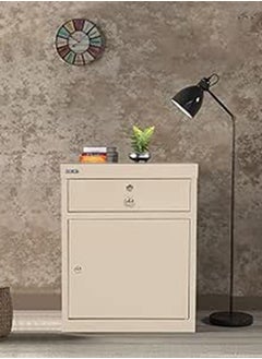 RIGID Steel Bedside pedestal Beige 50x40x45cm  - Image 1