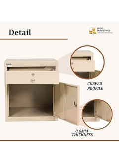 Steel Bedside pedestal Beige 50x40x45cm - pzsku/ZBF1136F27616F0D3B7DAZ/45/_/1715801072/9b50a680-2e1e-4801-b421-4ae37784c579