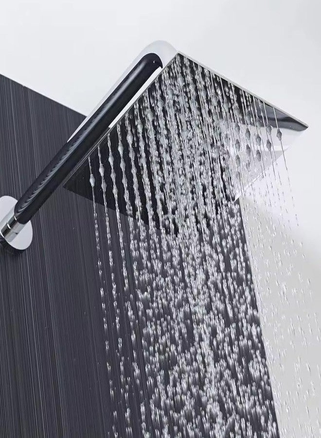 Imaashi Stainless Steel Ultra Sleek/Silm Rain Showerhead Chrome Finish Square Overhead Shower with Easy-Clean Silicone Nozzles Long-Lasting Performance & Rust Resistance witout Shower Arm (12x12) - Image 4